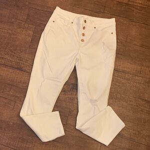 LC white skinny ankle jeans